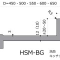 HSM-BG前垂角水返しバックガード付
