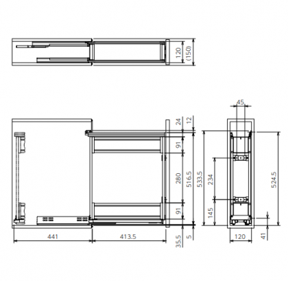 OTS-ASB430W111Q2アクリルストッカー 太田製作所