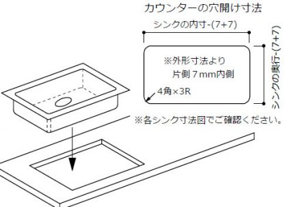 オーバーシンク取付け方法1