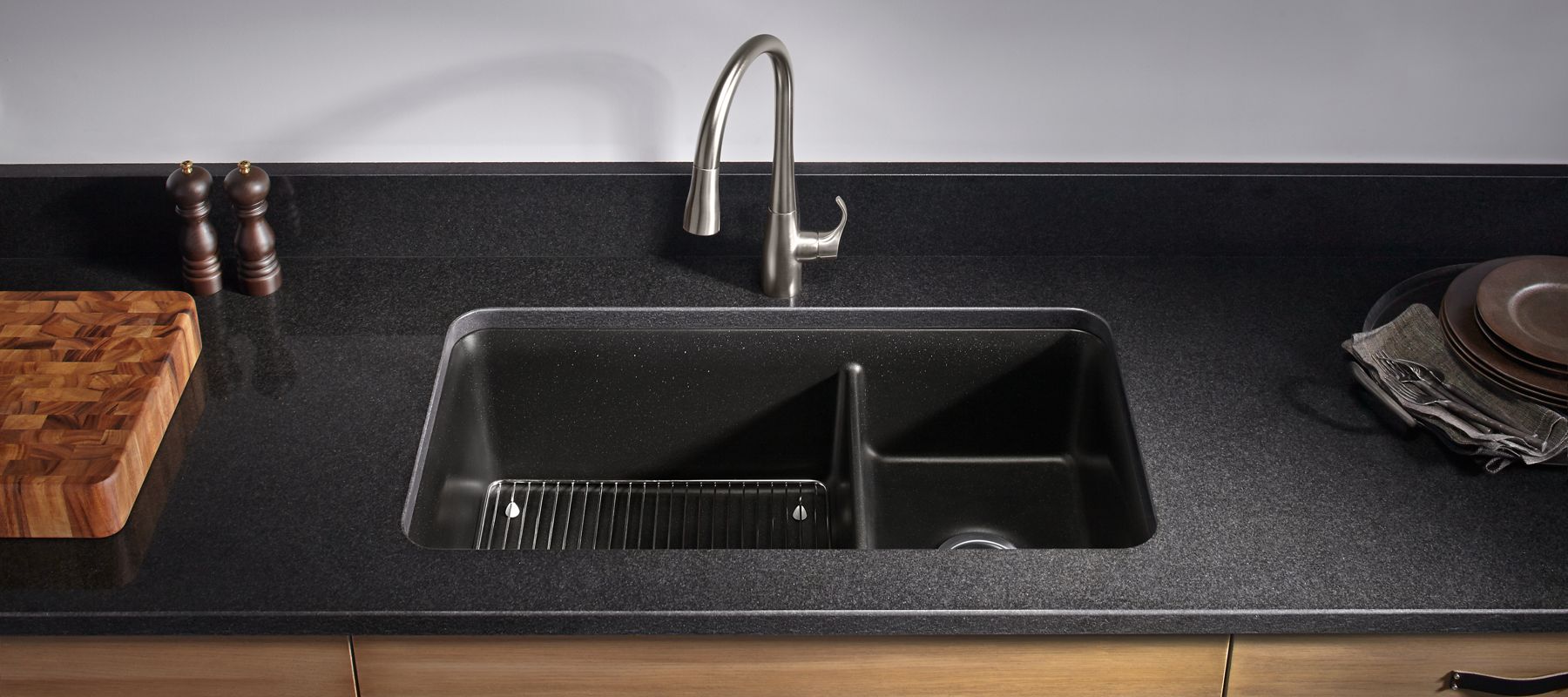 ブランド激安セール会場 個性派水回りショップ パパサラダキッチンシンク KOHLER Riverby Kitchen Sink リバーバイ 小  アンダーカウンター 1槽シンク 流し台