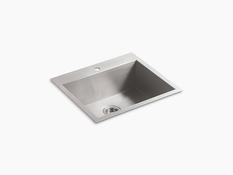 全品送料0円 おはし商店Kohler k-3821 3-na Vault Large three-holeと単一のキッチンシンク蛇口ドリル  ステンレススチール並行輸入