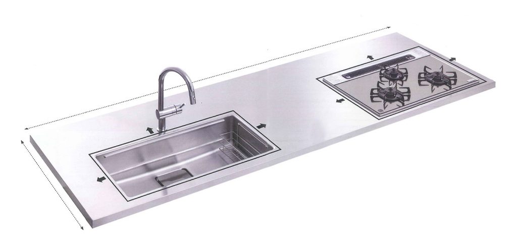 ステンレスワークトップ　SHセミオーダー