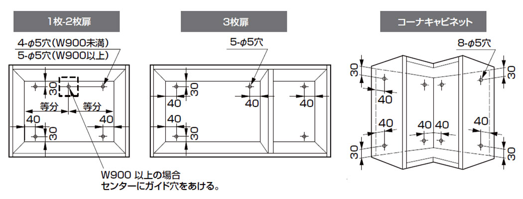 ウォールキャビネット・吊戸棚の取り付け3