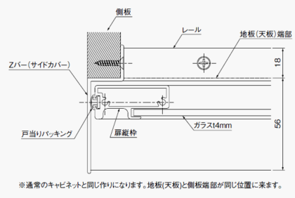 フリー引戸　アウトセット