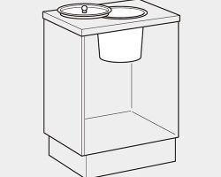 ダストボックス ワークトップ取付