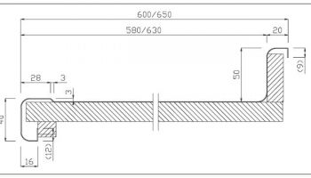 小口キャップ仕上 寸法図