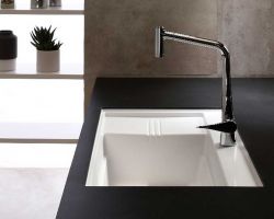 国内唯一水切りデッキカラーシンク HS950人工大理石水切りデッキ付カラーシンク