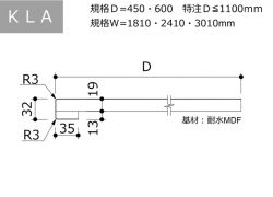 KLAメラミンポストフォームカウンター