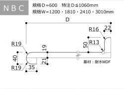 NBCメラミンポストフォームカウンター