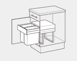 ヒンジ扉裏に取付<div>
Tandemシリーズ等</div> HAFELE ダストボックス