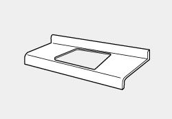 加熱機器用穴あけ メラミンカウンター