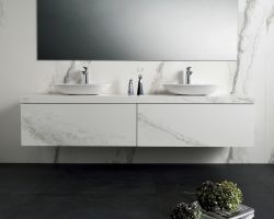 洗面カウンター 洗面器:ベッセル・2ボウル