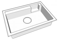 洗剤棚入隅付けはオプション対応です。 O-SG-SDK-P 手板金オーバーシンク