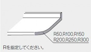 コーナーR人工大理石加工