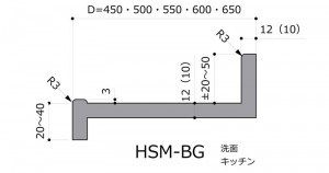 HSM-BG前垂角水返しバックガード付