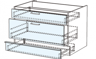 調理キャビネットl引き出し