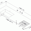 ワークトップワイドI-型寸法図
